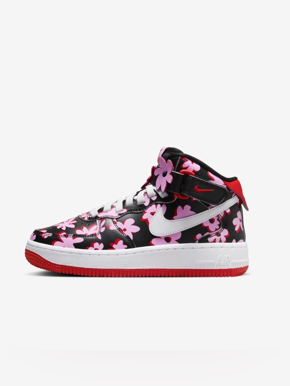 Nike Air Force 1 Mid EasyOn SE GS Flower Power Floral High-Top Sneakers Athletic